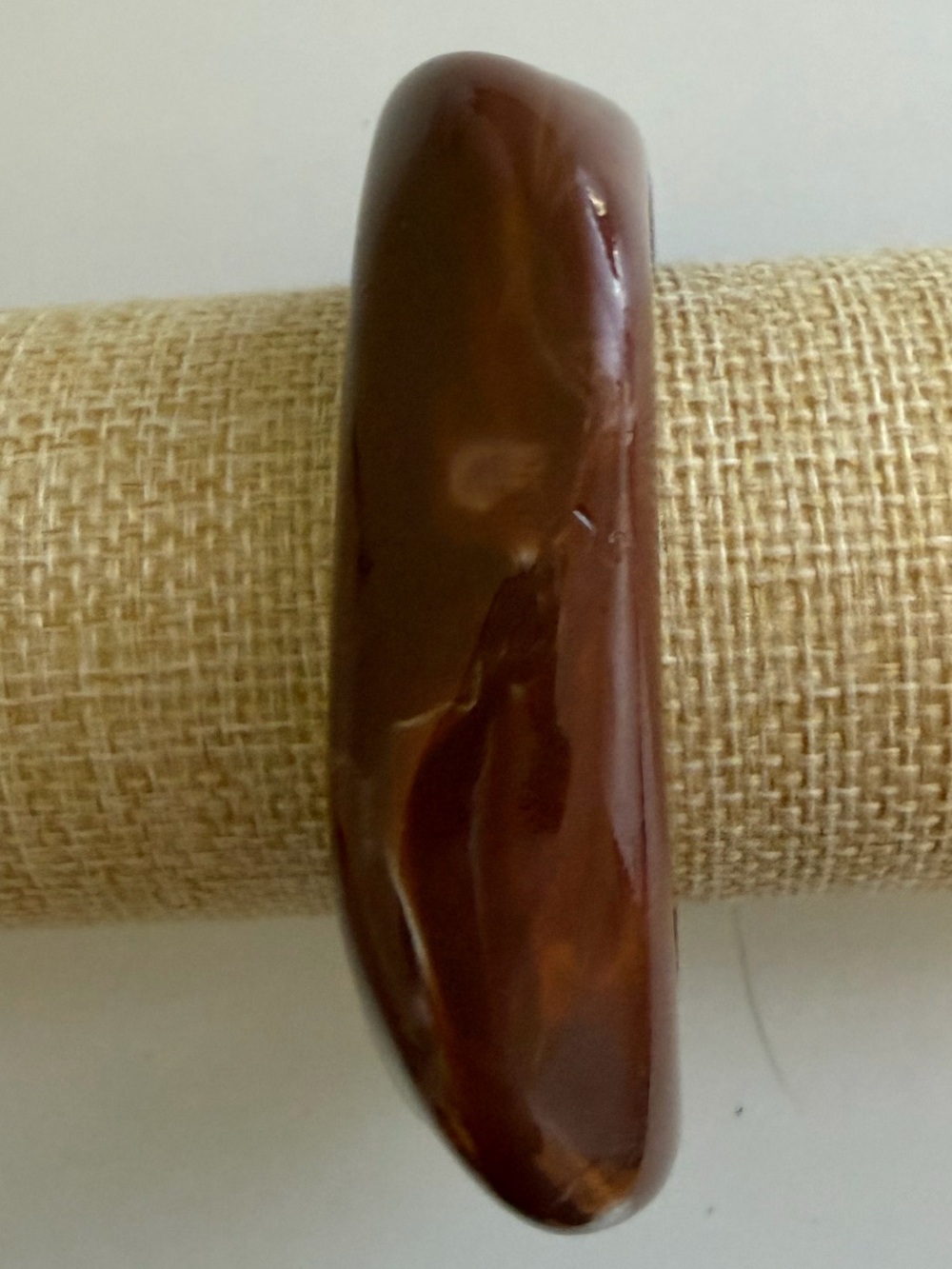 Boutique Chocolate Brown Acrylic Chunky Bangle